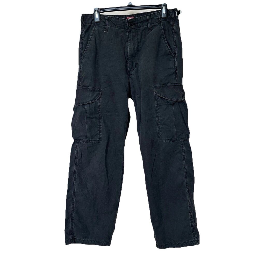 Levi’s Cargo Pants Men’s 30 x 28  Loose Straight Baggy Y2K Skater Emo Goth Black